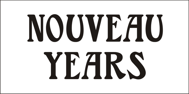 Пример шрифта Nouveau Years JNL #2